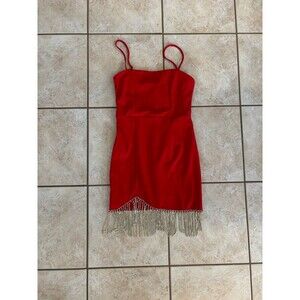 Trixx Red Rhinestone Bling Dress